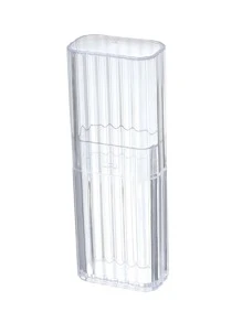 1pc Household Storage Box, Transparent Container For Travel Toothpicks And Small Items - Clear - View 2