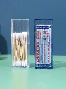 1pc Household Storage Box, Transparent Container For Travel Toothpicks And Small Items - Clear - View 4