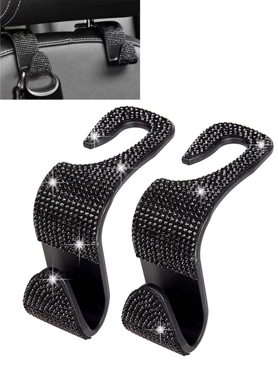 1 Stück Autohaken Mit Diamantdekoration, Kreativer Rückenlehnenaufhänger Für Den Gebrauch Im Auto