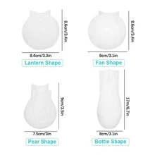 4pcs 3D Lê Hình dạng Nến Silicone Khuôn Đậu nành Nến Cao su Khuôn Xà bông Dầu thơm Đồ trang sức Đồ thủ công DIY Đồ trang sức - trắng - Xem 3