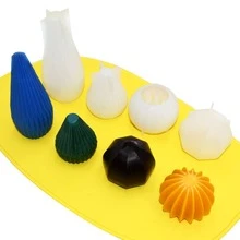 4pcs 3D Lê Hình dạng Nến Silicone Khuôn Đậu nành Nến Cao su Khuôn Xà bông Dầu thơm Đồ trang sức Đồ thủ công DIY Đồ trang sức - trắng - Xem 4