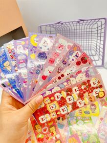 10入組隨機卡通貼紙 - 彩色 - 查看 4