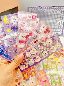 10入組隨機卡通貼紙 - 彩色 - 查看 5