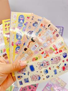 10入組隨機卡通貼紙 - 彩色 - 查看 7