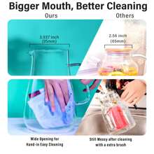 68oz Large Glass Pitcher With Lid Spout Wide Mouth Cold Hot Water Pitchers With Handle For Beverages Iced Tea Milk Coffee Juice Lemonade Heat Resistant Jug Teapot - White - View 5