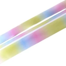 1入組3m長度漸層滌綸歐根紗緞帶適用於禮品包裝,小氣球裝飾用品和DIY製作 - 彩色 - 查看 6