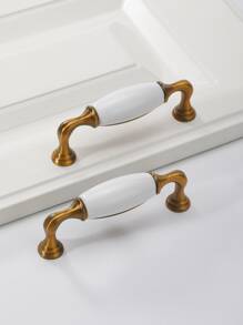 1pc Ceramic Handle Drawer Handle Cabinet Handle Wardrobe Handle - Multicolor - View 1