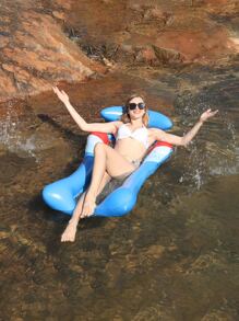 充氣彩色方塊PVC漂浮氣墊游泳池浮擺 - 藍色 - 查看 6