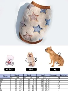 Cartoon Flannel Warm Vest Clothes For Small Dogs, Cats And Teddy Bears - Beige - View 5