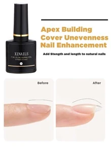 毫升透明功能凝膠，7 合 1 硬凝膠指甲延長凝膠 Apex 快速黏合指甲尖棒水鑽強化指甲膠凝膠 - 無色 - 查看 3