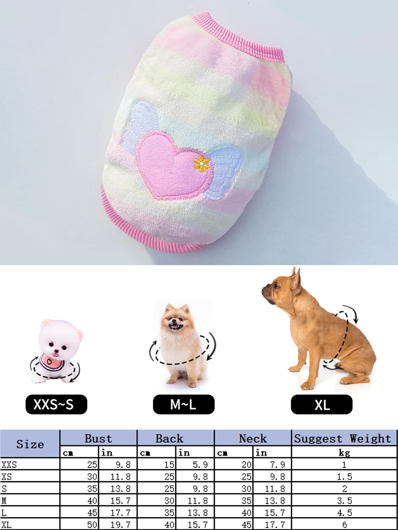 Cartoon Plush Warm Pet Clothes For Teacup Dogs, Puppies, Cats, Teddy
