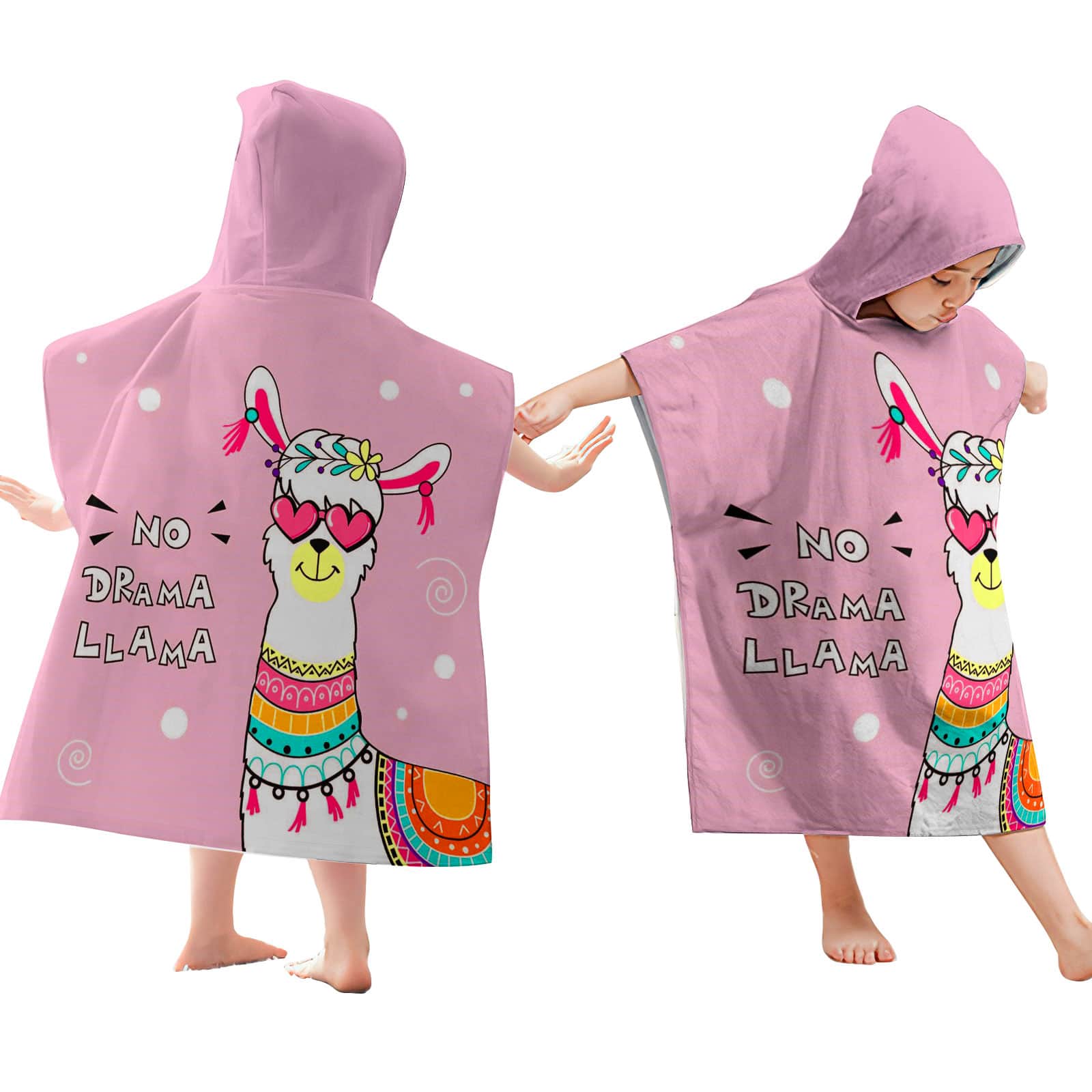 1入組滌綸浴袍帶卡通圖案駱駝圖案,連帽毛巾材料,嬰兒披肩