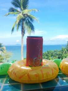 1入組鳳梨形狀水池漂浮杯墊