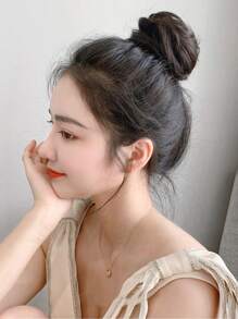 短小波浪合成纖維頭髮髻