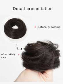 短小波浪合成纖維頭髮髻