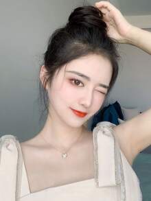 短小波浪合成纖維頭髮髻