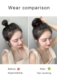 短小波浪合成纖維頭髮髻