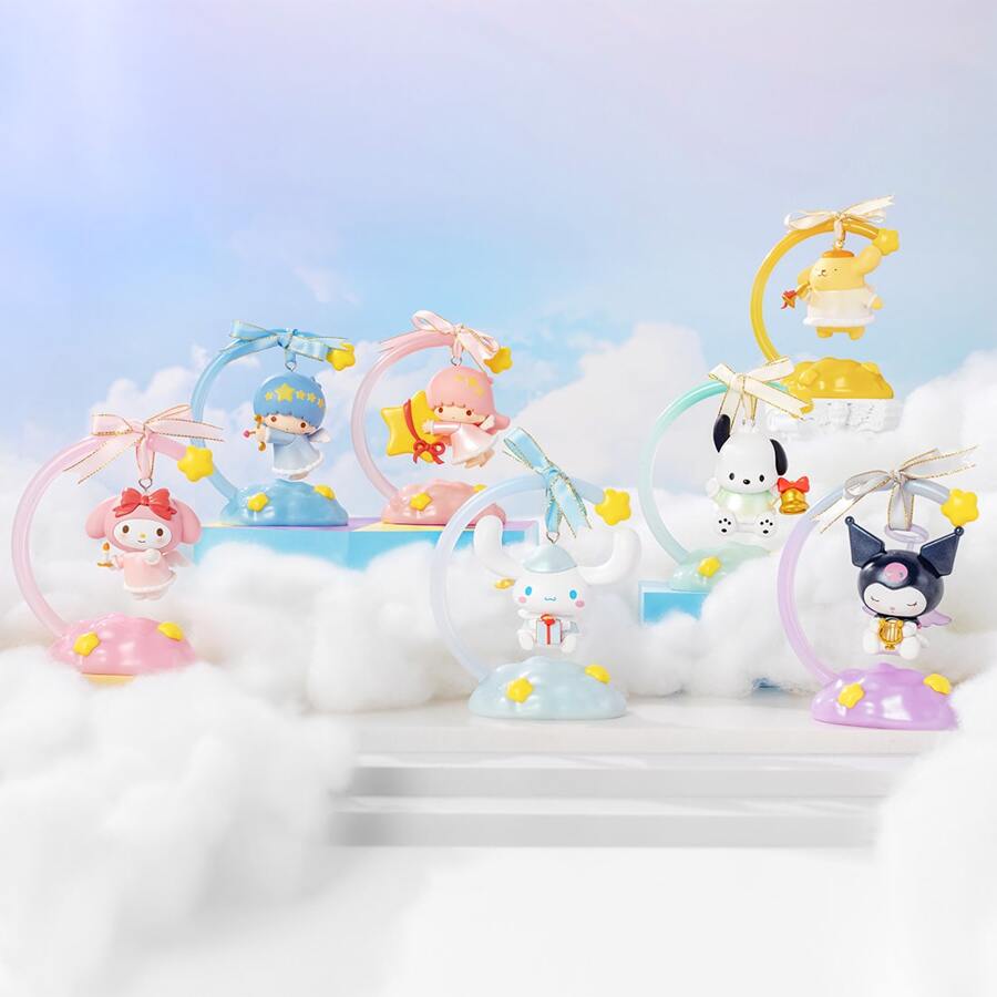Miniso Sanrio Characters Star Wish Angel Series Blind Box Ornament Toy Figure - Purple - View 1