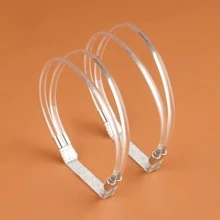 精致水钻装饰弹性防滑鞋跟垫 - 無色 - 查看 2