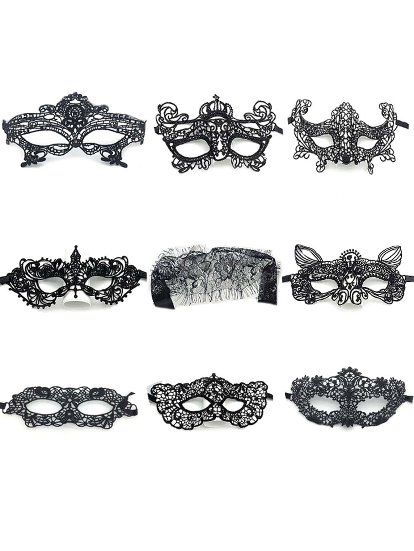 9萬聖節性感蕾絲套套裝哥特式蕾絲套裝樂趣眼罩