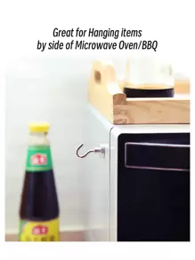 Pack Of 5 Magnetic Hooks, Heavy Duty Earth Magnets With Hook For Refrigerator, Extra Strong Cruise Hook For Hanging, Magnetic Hanger For Cabins, Grill,Caravan - Silver - View 4