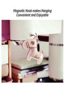 Pack Of 5 Magnetic Hooks, Heavy Duty Earth Magnets With Hook For Refrigerator, Extra Strong Cruise Hook For Hanging, Magnetic Hanger For Cabins, Grill,Caravan - Silver - View 3