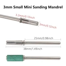 3Mm Small Mini Sanding Bands Mandrel For Nails Professional Electric Nail Drill Bits Cuticle Remover Bits For Manicure Pedicure - Silver - View 4