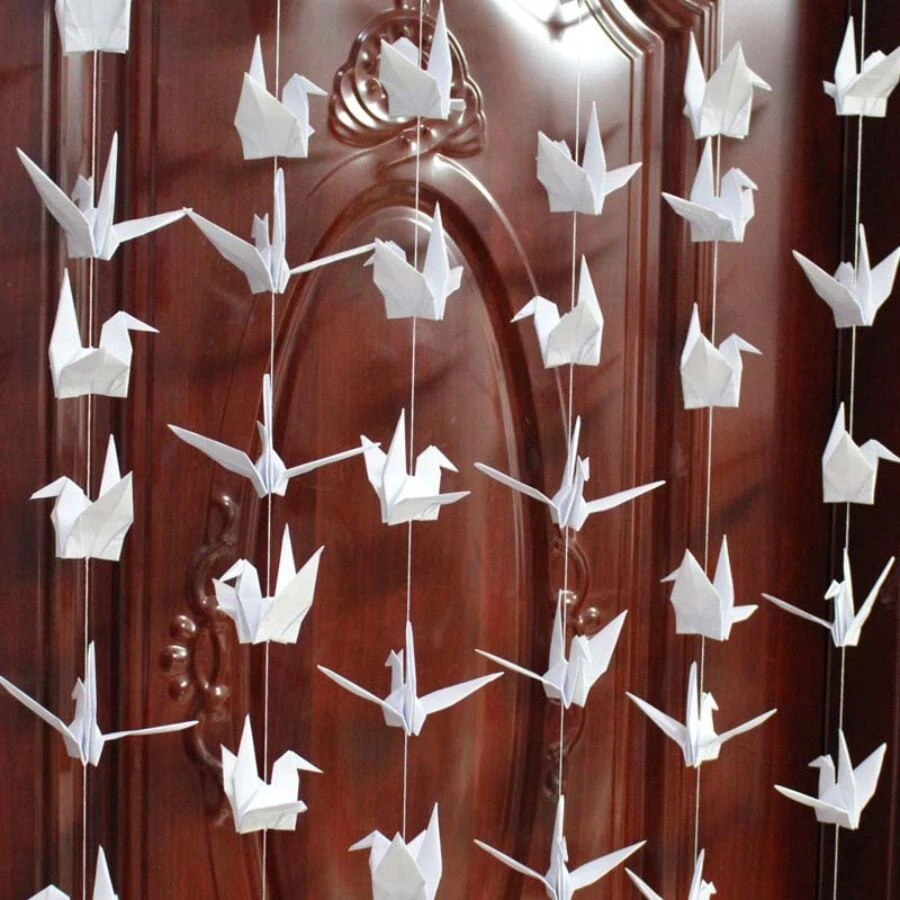 Decoración De Cortina De Puerta De Caja De Papel - Blanco - Ver 1