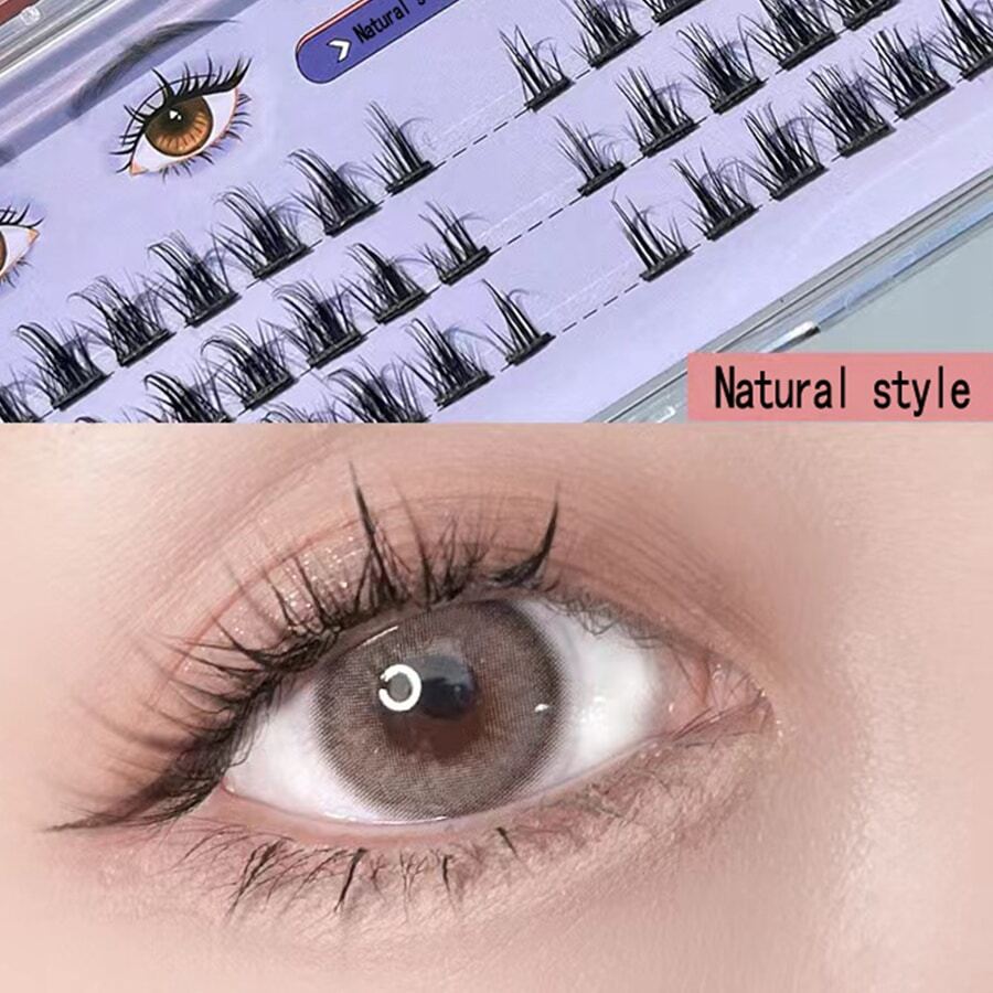 Pestañas postizas estilo natural - Negro - Ver 1