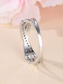 Vanel 1pc And Simple Micro Inlaid Cubic Zirconia Ring, Perfect For Holiday Gift