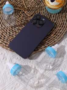 12 piezas Bote de caramelos con forma de biberón, caja de recuerdos, caja de regalo de primer cumpleaños del bebé, caja de regalo de festival, bolsas de regalo para fiestas de boda y cumpleaños, suministros para bodas y cumpleaños, decoraciones para el hogar y fiestas - Azul - Ver 4