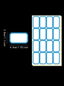 Self-adhesive No-dry Sticker Labels For Notebook, Hand Account Labels, Handwritten Price Tag And Sign Label For Stationery And Office Supplies - Blue - View 1