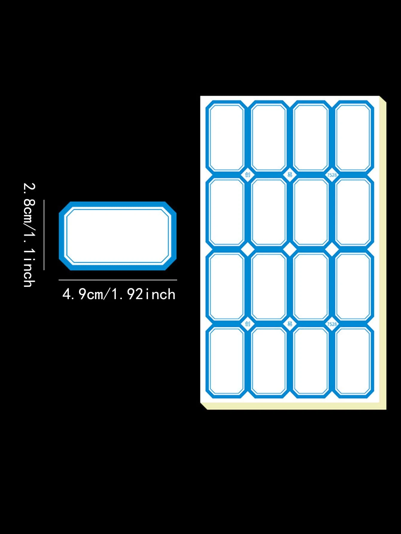 Self-adhesive No-dry Sticker Labels For Notebook, Hand Account Labels, Handwritten Price Tag And Sign Label For Stationery And Office Supplies - Blue - View 1