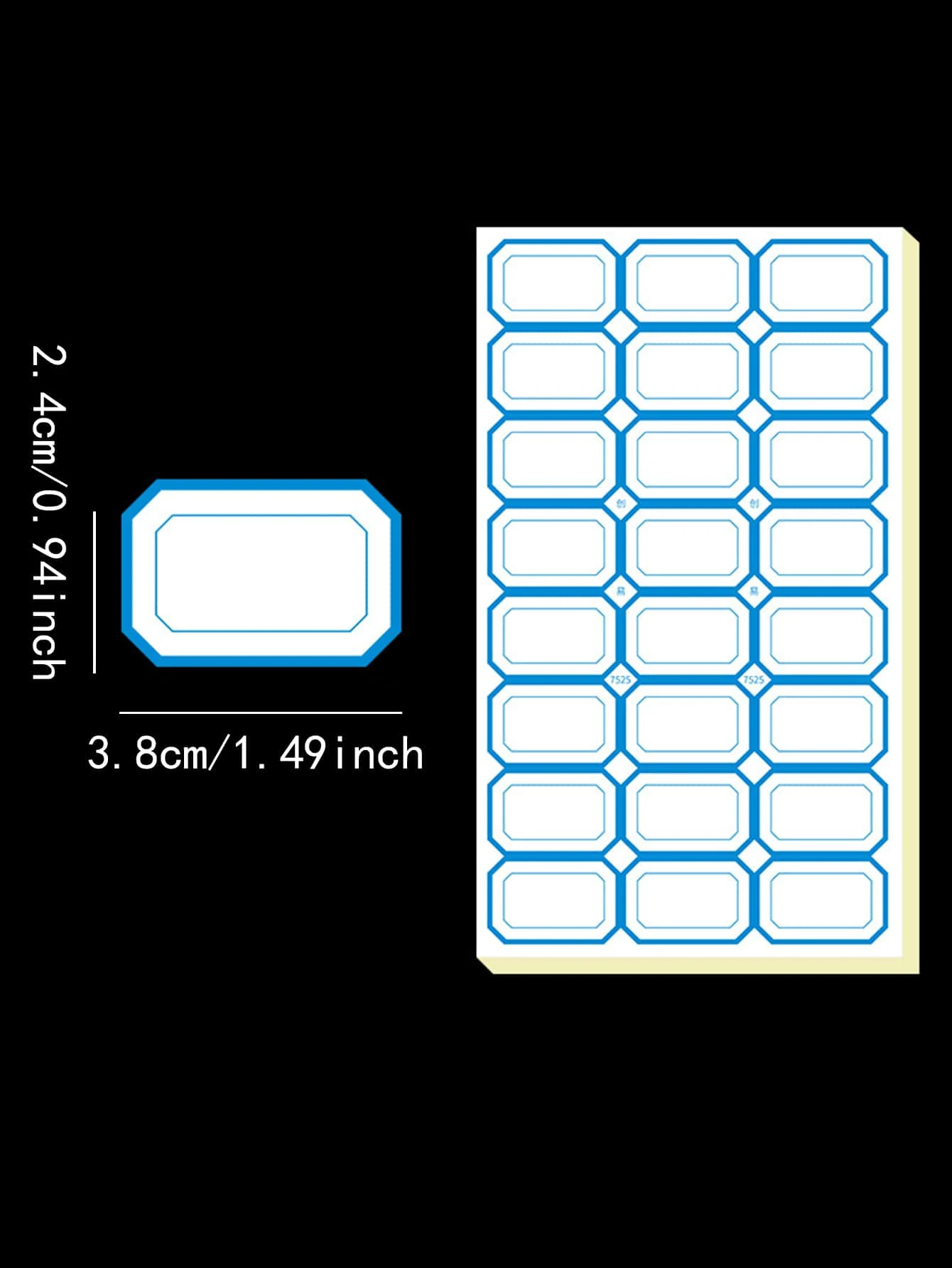 Self-adhesive Non-drying Sticker Labels, Stationery For Office Use - Ideal For Notebooks, Name Tags, Handwritten Price Labels And More - Blue - View 1