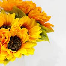 1入組向日葵花束,人造,適用於戶外野餐裝飾,家庭內部裝飾,攝影道具 - 秋黃 - 查看 4
