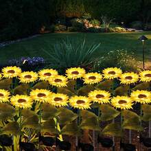 1入組 Led 太陽能向日葵燈裝飾花園、露台、草坪或庭院、防水戶外裝飾