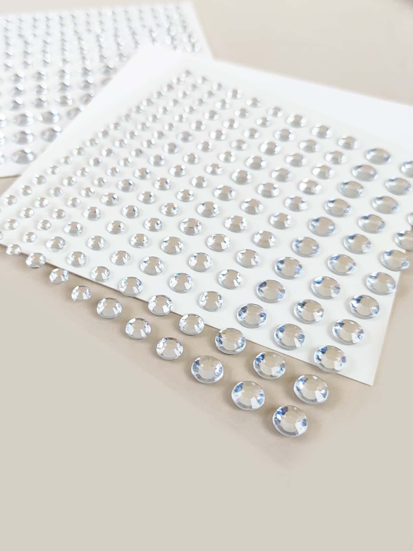 Tiebeauty 2pcs Face Makeup Stickers With Rhinestone Decor For Stage