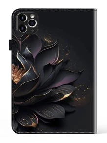 GLANDOTU Tablet Case Compatible With Samsung IPad Tablet PU Leather Multi-Angle Stand Folio Case, Lotus