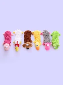 1pc Random Cute Animal Shaped Plush Toy For Dogs, Multicolor - Multicolor - View 4