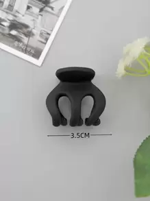 3入組女士霧面塑料高馬尾鉗子，時尚優雅，多用途的休閒髮飾 - 彩色 - 查看 4