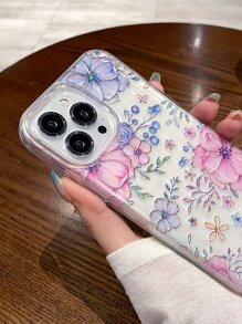 Summer Floral Clear Phone Case - Multicolor - View 6