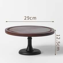Bamboo Wooden Coffee Brown Black Cake Stand With Legs Christmas Gift - Coffee Brown - View 7