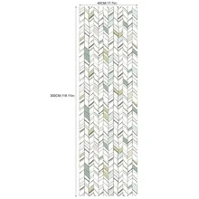 1 Miếng Hình nền Cuộn Với Xương cá trích Kết cấu Và Hiện đại Thiết kế , Tự dính Và Liền mạch Đối với Nhà  Cải tạo Và DIY - Màu xanh Bạc hà - Xem 8