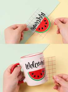 1 Roll Transparent Vinyl Transfer Tape With Grid For Alignment, Adhesive Transfer Paper For Silhouette Vinyl Stickers, Decals, Windows, Signs, 12 Inches X 30 Feet - Red - View 4