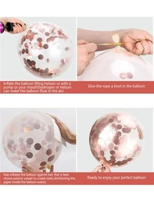 24 piezas Fondo rosa dorado mixto globos 5 de fiesta de cumpleaños decoraciones , 5 años chica de cumpleaños adorno - Oro rosa - Ver 5