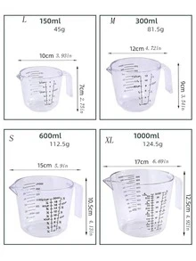 1 Miếng PP Ly đo lường Với khắc độ , Thích hợp Đối với Làm bánh , Trà sữa Cửa hàng , Chống nóng , Thích hợp Đối với Đo lường Và Đánh đập Trứng - trắng - Xem 2