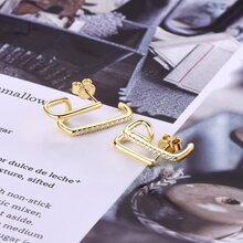 1 Cặp Khuyên Tai Niche Ear Cuff Dành Cho Nữ Bạc 925 Micro Pave Bông tai Moissanite cắt tròn 1,2mm dành cho nữ Quà tặng trang sức thời trang dành cho cô ấy với chứng chỉ GRA - Màu vàng - Xem 7