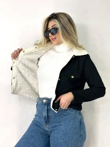 Women Denim Jackets & Coats - 黑色 - 查看 1