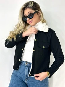 Women Denim Jackets & Coats - 黑色 - 查看 5