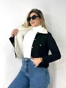 Women Denim Jackets & Coats - 黑色 - 查看 6